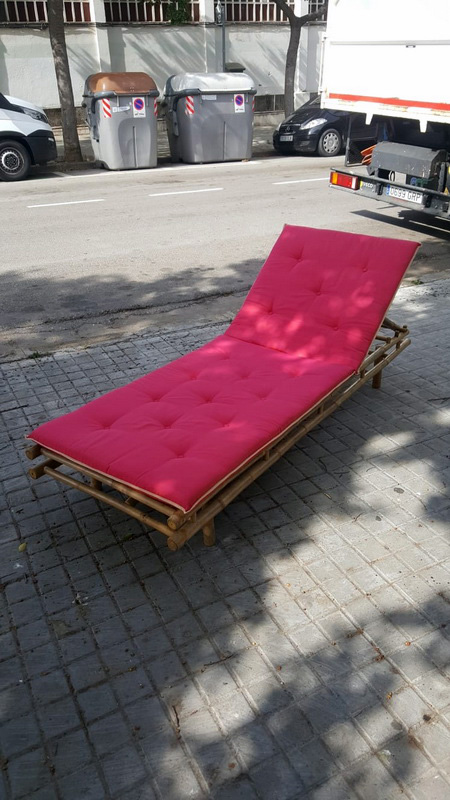 cojin tumbona bambu rojo 200x75 1u